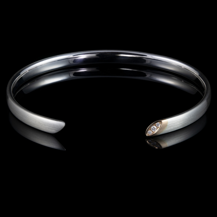 bangle red gold diamonds