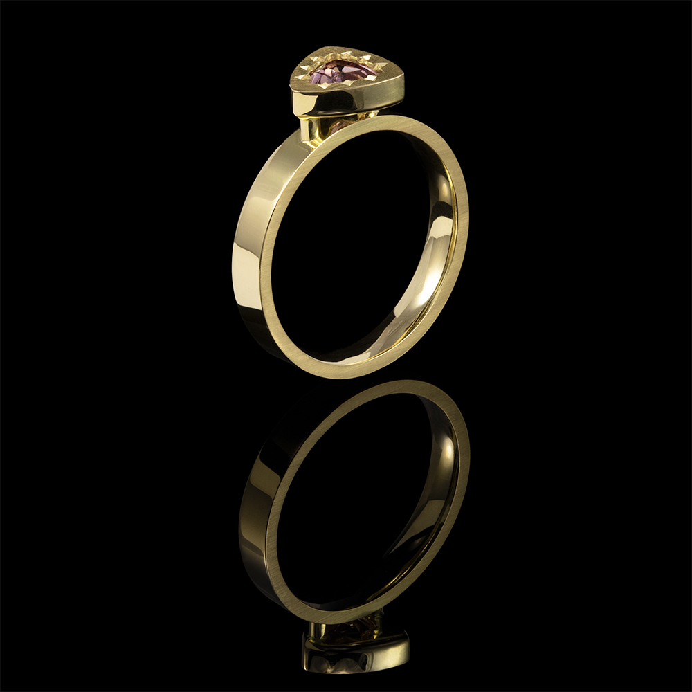 Starburst Ring Pink Sapphire angle-1000x1000 pink sapphire gold dress ring alternative engagement ring