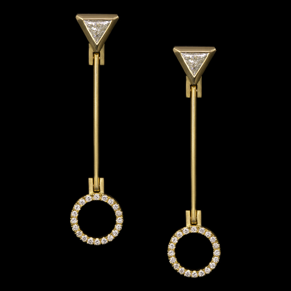Zeitgeist-pendulum-earrings-4-pair-1000x1000 gold earrings diamonds trillion cut diamonds