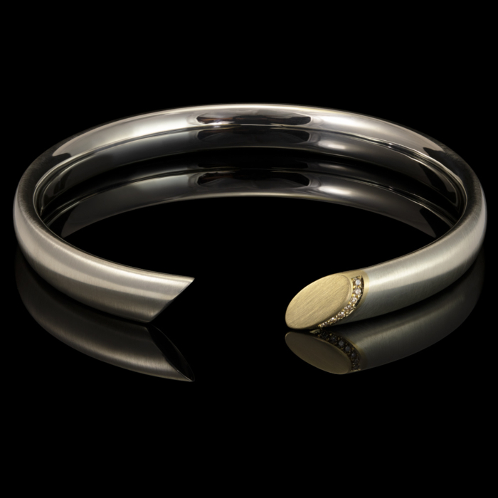 bangle gold silver diamonds