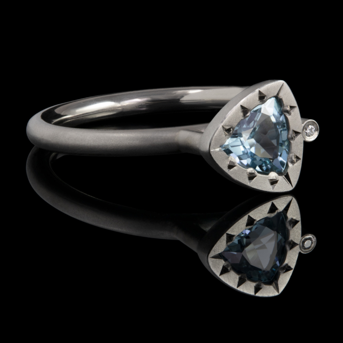 tourmaline platinum ring