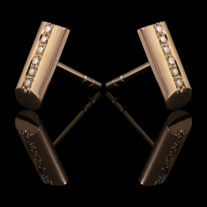 red gold champagne diamonds